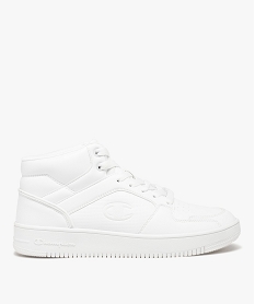 GEMO Baskets homme mid-cut unies à col matelassé et à lacets Rebound 2.0 Mid - Champion blanc chine