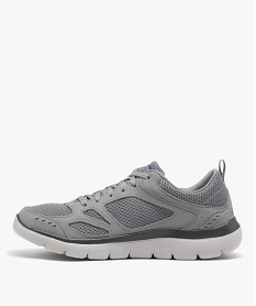 baskets homme unies details en mesh - skechers gris baskets skechersE024901_3