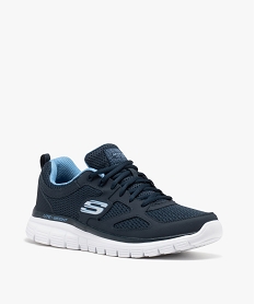 baskets homme dessus uni en mesh a lacets - skechers bleuE025001_2