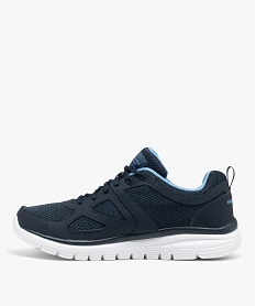 baskets homme dessus uni en mesh a lacets - skechers bleu baskets skechersE025001_3