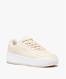 baskets femme unies style retro a lacets - champion blanc baskets et tennisE026401_2