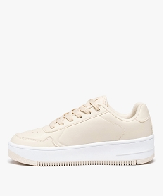 baskets femme unies style retro a lacets - champion blanc baskets et tennisE026401_3