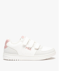 GEMO Baskets femme bicolores à scratch - Fila blanc chine