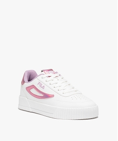baskets femme a lacets et details colores - fila blancE026901_2