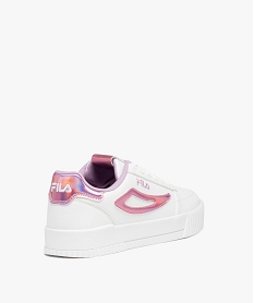 baskets femme a lacets et details colores - fila blancE026901_4