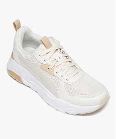 baskets femme unies en mesh style running - puma beige baskets pumaE027401_4