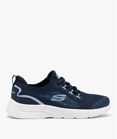 GEMO Baskets femme unies running à col élastique - Skechers Bleu