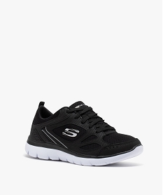 baskets femme running dessus en mesh uni - skechers noir baskets skechersE027901_2