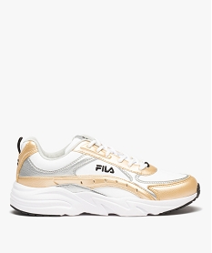 baskets femmes a lacets avec contrastes metallises - fila blancE028201_1