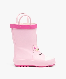 bottes de pluie bebe fille a anses motif licorne roseE028301_1