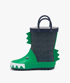 bottes de pluie bebe garcon en caoutchouc avec motifs et a anses bleuE028401_3