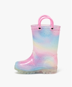 bottes de pluie bebe fille a paillettes avec anses multicoloreE028501_3