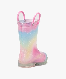 bottes de pluie bebe fille a paillettes avec anses multicoloreE028501_4