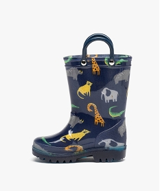 bottes de pluie bebe avec anses imprimees animaux bleu bottes de pluie apres-skiE028601_3