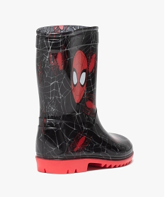 bottes de pluie garcon imprimees et a semelle coloree - spiderman noirE028901_4