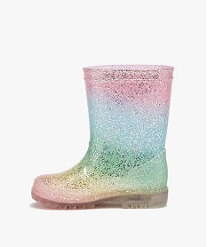 bottes de pluie fille arc-en-ciel a paillettes multicoloreE029201_3