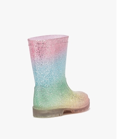 bottes de pluie fille arc-en-ciel a paillettes multicoloreE029201_4