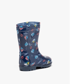 bottes de pluie garcon a imprime marin bleuE029301_4