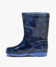 bottes de pluie garcon imprimees ancre marine - one piece bleuE029701_3