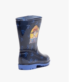 bottes de pluie garcon imprimees ancre marine - one piece bleuE029701_4