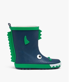 GEMO Bottes de pluie garçon en caoutchouc avec écailles bleu standard