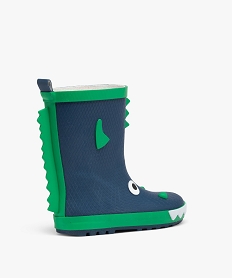 bottes de pluie garcon en caoutchouc avec ecailles bleu garcon