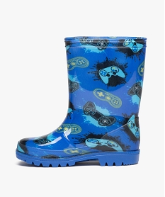 bottes de pluie garcon imprimees jeux videos bleuE030001_3