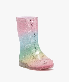 bottes de pluie fantaisie a paillettes multicoloreE030201_2