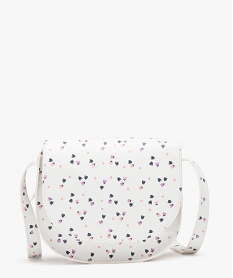 GEMO Sac besace avec bandoulière à motifs fleuris fille blanc standard