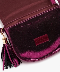 sac paillete forme besace avec bandouliere fille violetE031101_3