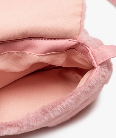 sac besace en fourrure imitation motif chat fille roseE031901_3