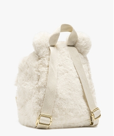 sac a dos en fourrure imitation avec oreilles en relief fille - lulucastagnette beigeE032101_4