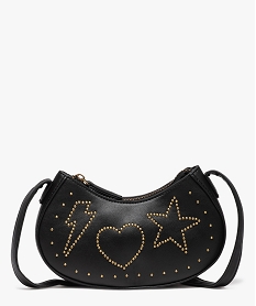 sac demi-lune avec clous metalliques fille noir standardE032301_1