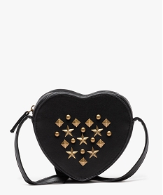 sac en forme de coeur avec clous metalliques fille noir standardE032401_1