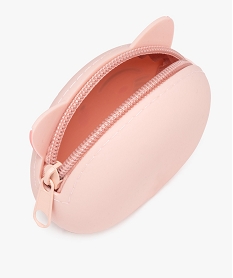 porte-monnaie chat en silicone souple fille roseE032501_2