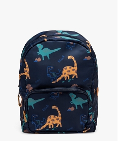 sac a dos en toile a motifs dinosaures garcon bleu standardE033401_1