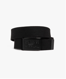 GEMO Ceinture sangle avec boucle en métal gravé garçon noir standard