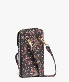 pochette a motifs fleuris femme noir porte-monnaie et portefeuillesE034001_2