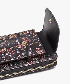 pochette a motifs fleuris femme noir standardE034001_4