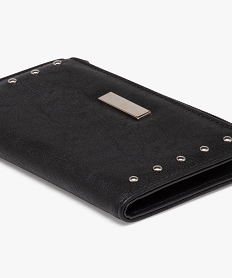 portefeuille avec clous metalliques femme noir porte-monnaie et portefeuillesE034201_2