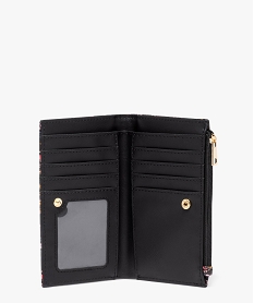 porte-monnaie a motifs fleuris femme noir porte-monnaie et portefeuillesE034601_3