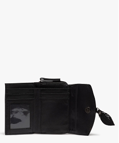 portefeuille compact avec pampille feuille femme noir standardE035201_3