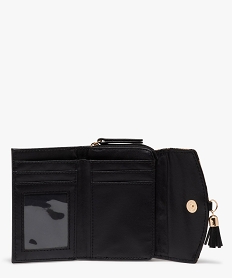 portefeuille compact avec rabat imprime femme noir porte-monnaie et portefeuillesE035301_3