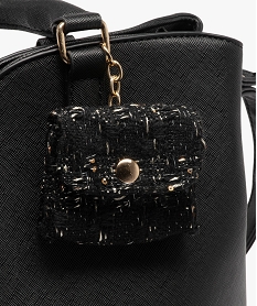 sac a main bimatiere avec accessoire femme noir sacs a mainE035801_3