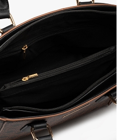 sac a main imprime a bandouliere amovible femme noir sacs a mainE036301_3