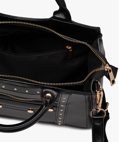 sac a main avec clous et bandouliere amovible femme noir sacs a mainE036601_3