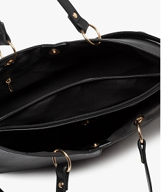 sac cabas femme multi-matieres avec bandouliere amovible noir standard sacs a mainE036701_3