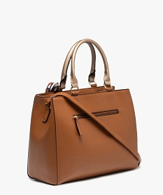 sac cabas multi-matieres femme orange sacs a mainE036801_2
