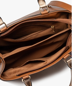 sac cabas multi-matieres femme orange sacs a mainE036801_3