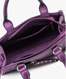 sac a main graine compact avec bandouliere amovible femme violet sacs a mainE037101_3